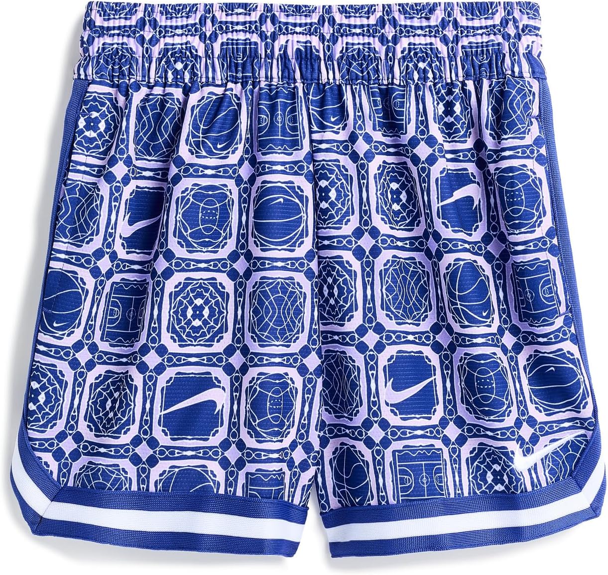 

Шорты Nike Kids DNA Dri-FIT 5" Patterned Basketball Shorts, цвет Deep Night/White