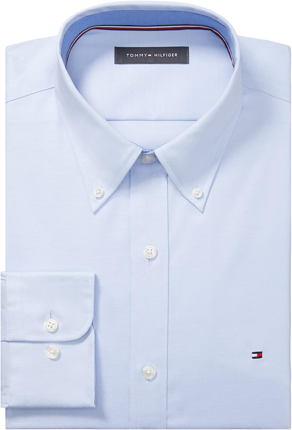 Мужская классическая рубашка на пуговицах Tommy Hilfiger, Light Blue — фото 3