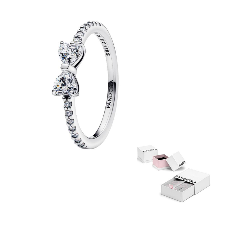 

Pandora Кольцо из стерлингового серебра 925 пробы с синтетическим фианитом, серебряное, женское