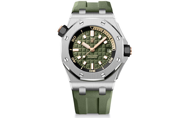 

AUDEMARS PIGUET Мужские часы Royal Oak Offshore Series с автоматическим механизмом, 42 мм, зеленый циферблат