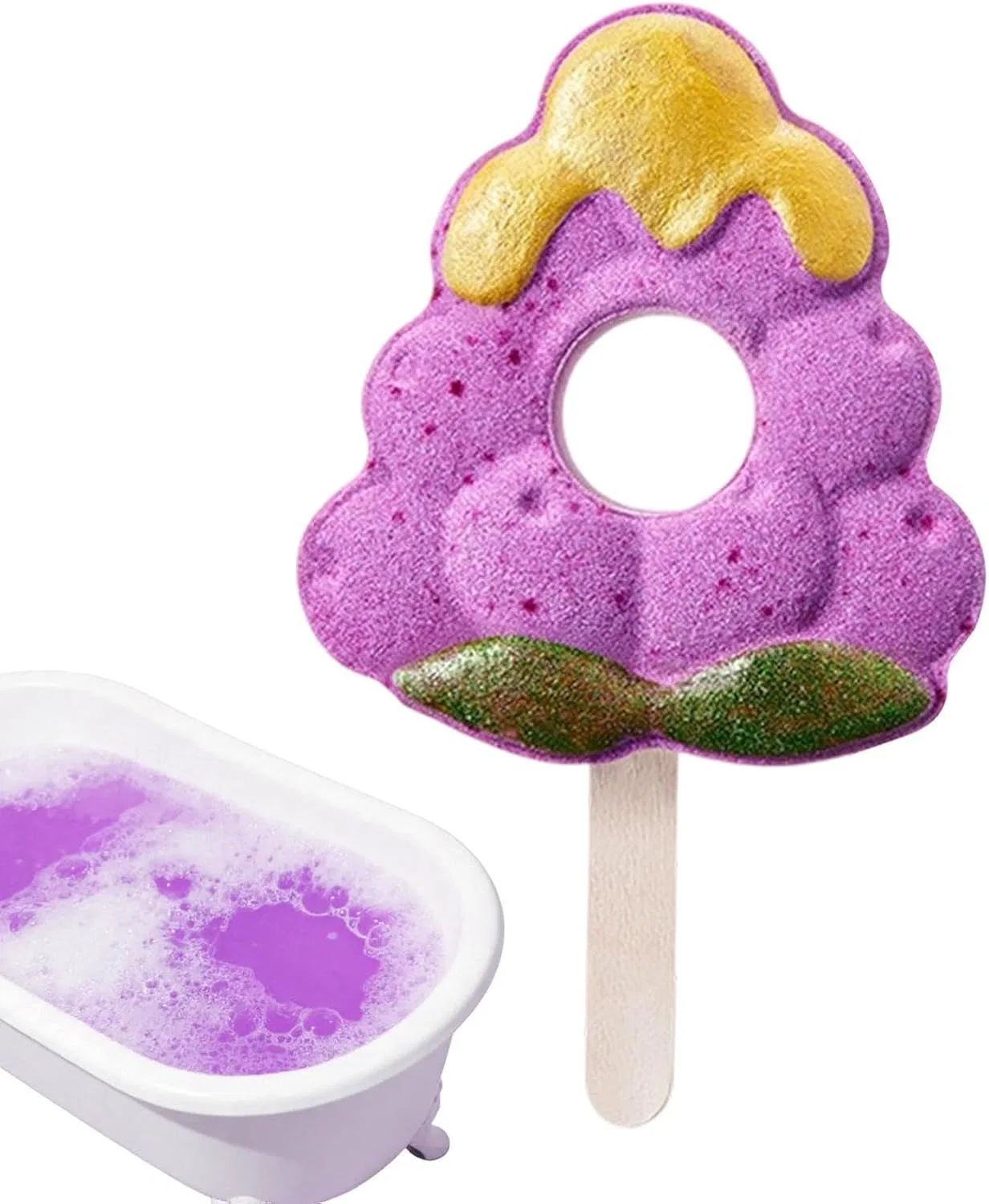 Набор детских бомбочек для ванны «Lollipop Bubble Bath Balls» Generisch, Grape
