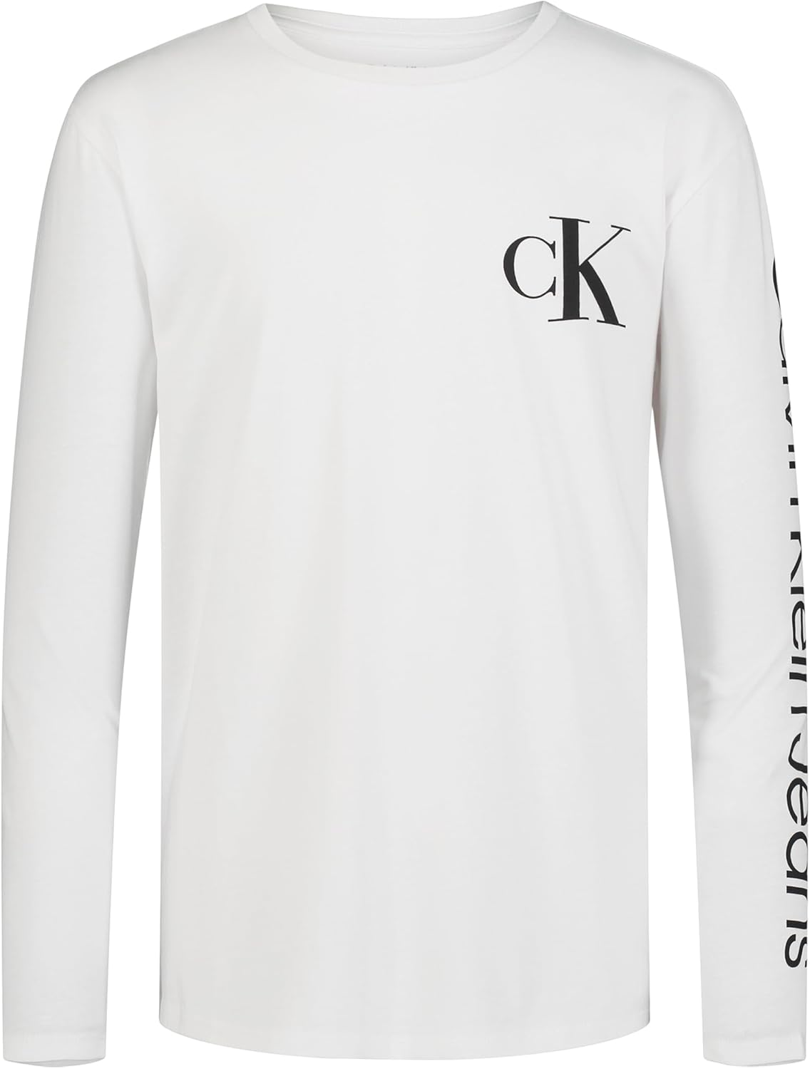 

Футболка Calvin Klein Boys с длинным рукавом и круглым вырезом, мягкая, удобная, свободного кроя, Big Ck White, Белый, Футболка Calvin Klein Boys с длинным рукавом и круглым вырезом, мягкая, удобная, свободного кроя, Big Ck White