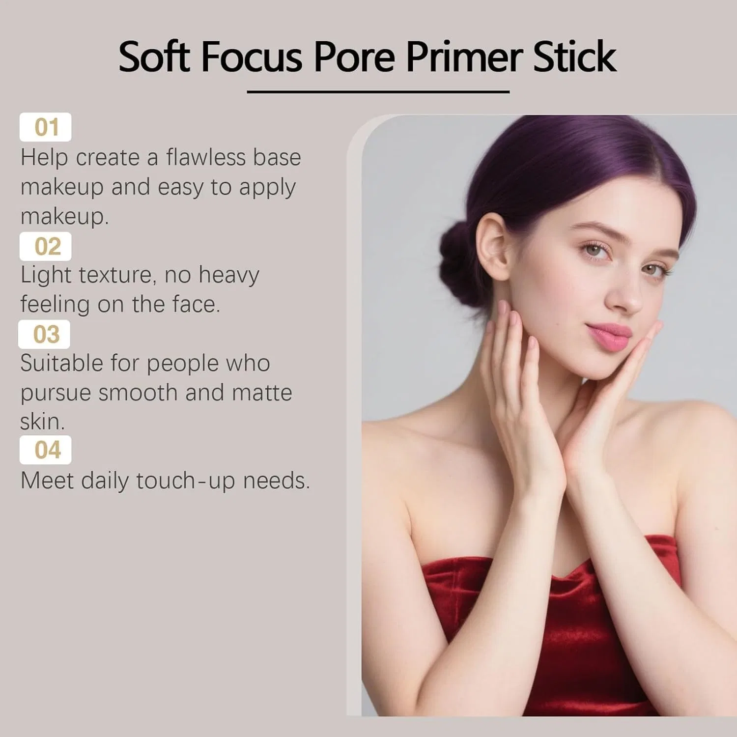Матовый праймер-стик для пор Pore Eraser Stick Nugbaefdp 7.5g мультиколор — фото 4