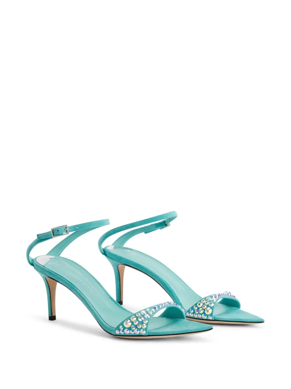 Босоножки Intriigo Queen 70 с кристаллами Giuseppe Zanotti, синий — фото 2