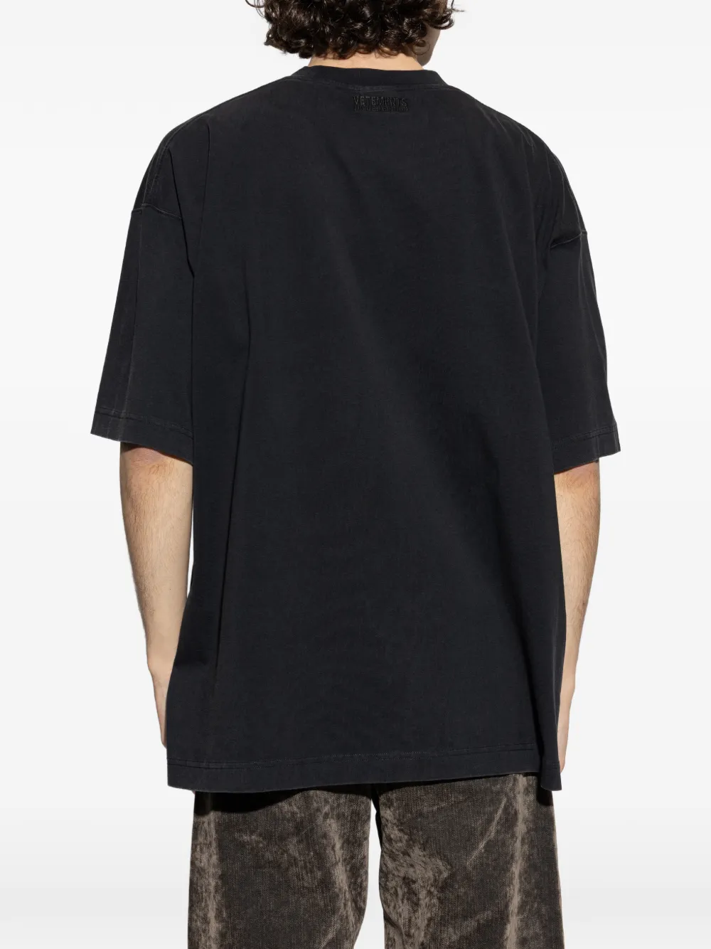 Футболка с вышитым логотипом Vetements, черный — фото 4