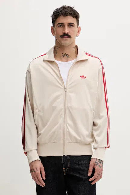 Олимпийка на молнии Firebird Adidas Originals, бежевый