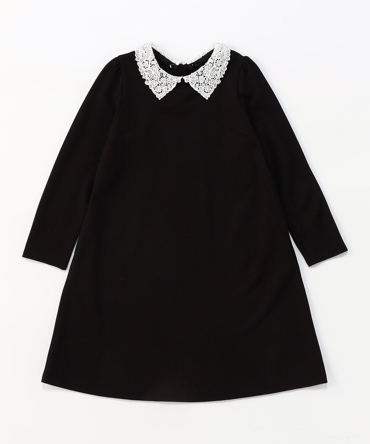 Платье с кружевным воротником (100-130 см) Comme Ca Ism, black
