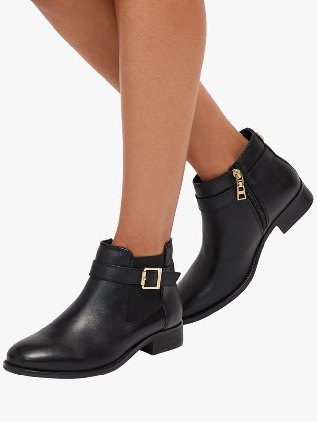 Серебряные низкие кожаные ботинки до щиколотки Carvela, Black — фото 2