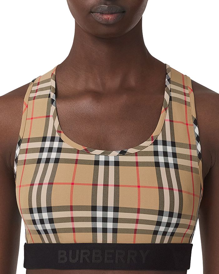 

Бюстгальтер Vintage Check с логотипом Burberry, коричневый/бежевый
