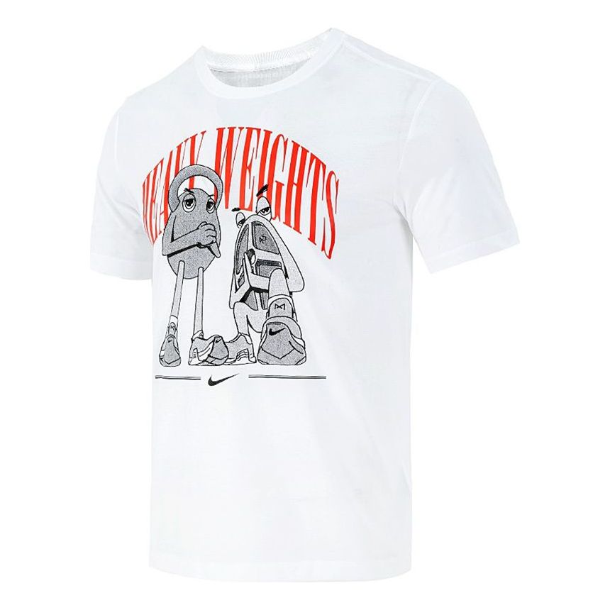 

Футболка Men's Nike Cartoon Printing Sports Round Neck Short Sleeve White T-Shirt DD6907-100