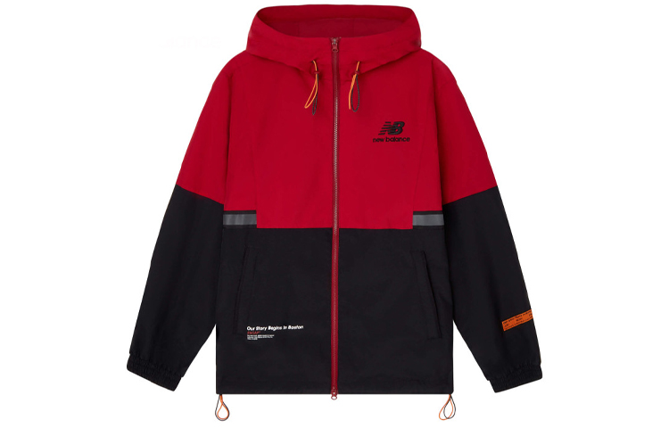 

New Balance Куртка унисекс черно-красная