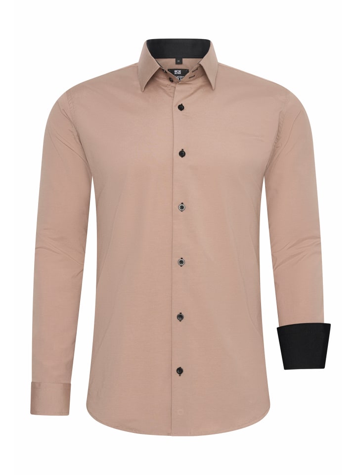 

Рубашка делового кроя из высококачественного хлопка-стрейч бежевого цвета Rusty Neal