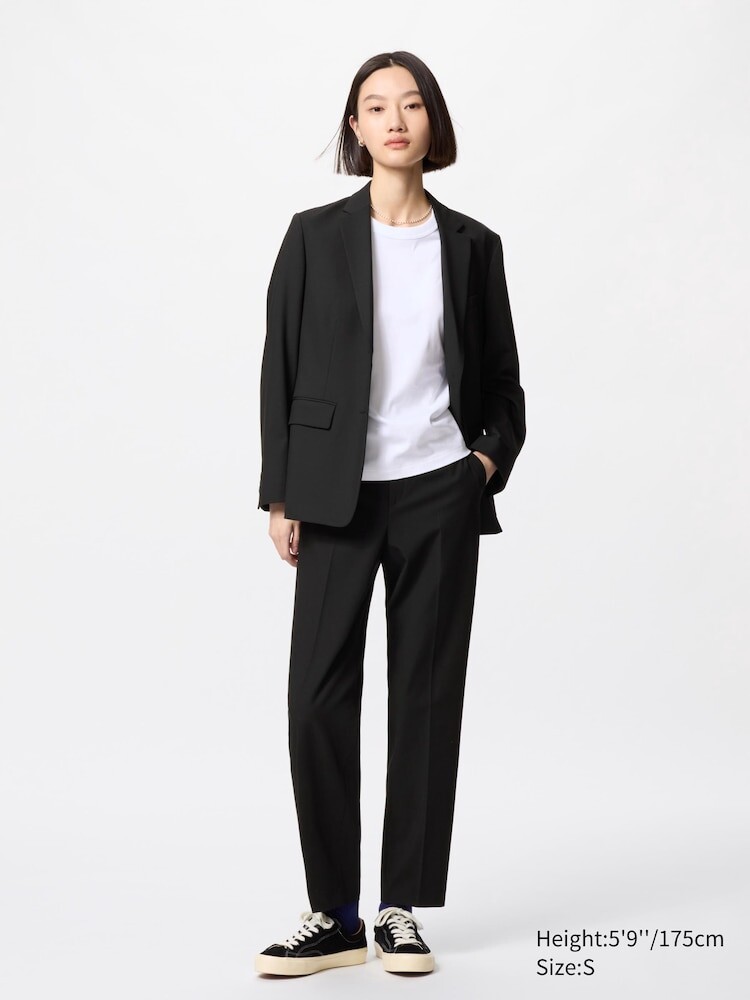 

Элегантные брюки по щиколотку Uniqlo, цвет 09 черный