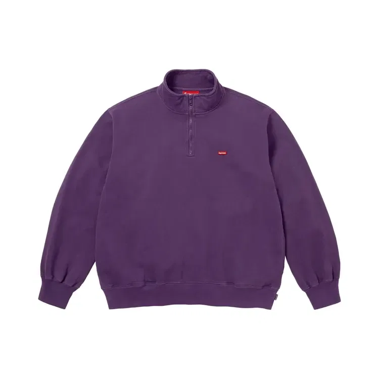 Пуловер Supreme Small Box Half Zip, фиолетовый