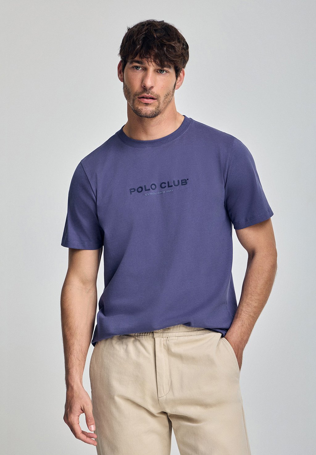

Футболка с принтом SHORT SLEEVE CREWNECK MINIMAL TITLE Polo Club, темно-фиолетовый