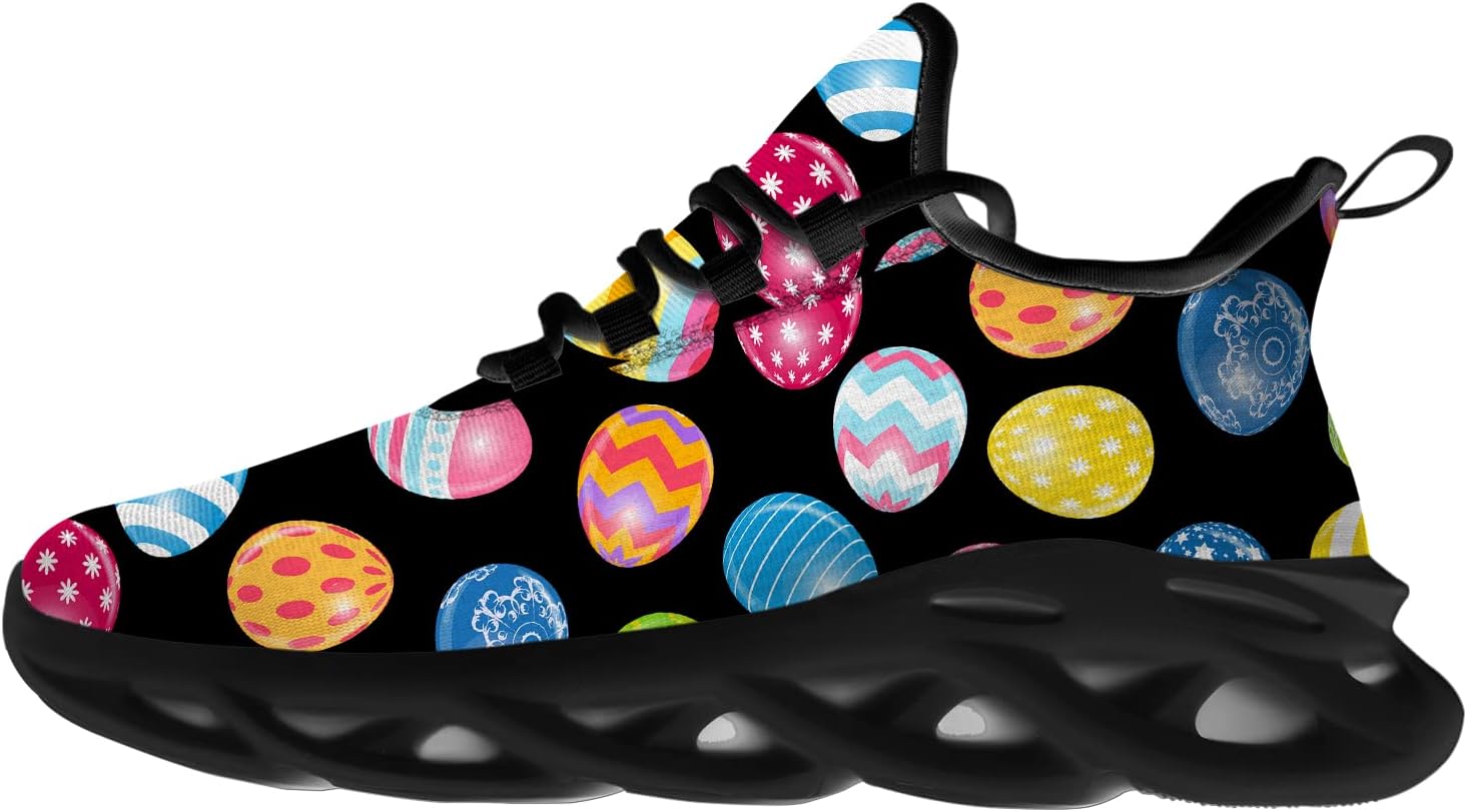 

Женские и мужские кроссовки Ciadoon для бега, спортивной ходьбы и тенниса, подарочные кроссовки с пасхальными яйцами, Multicolor