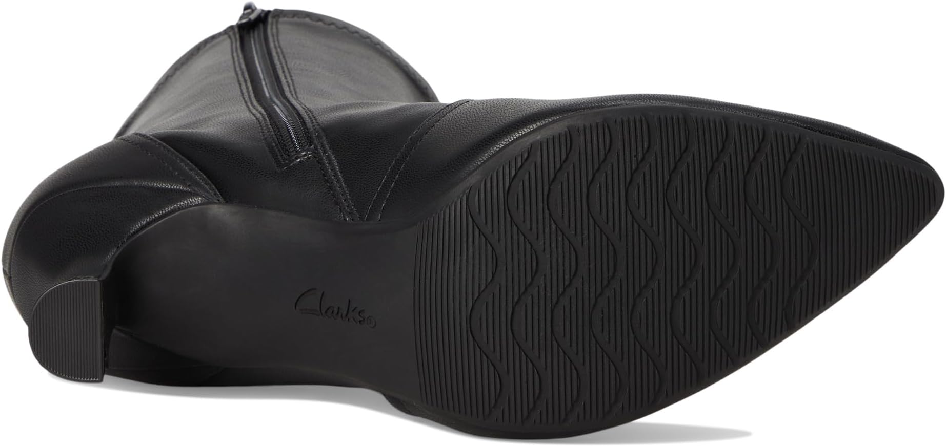 Ботильоны женские Clarks Kataleyna Bay с заостренным носком кожаные, черный — фото 3