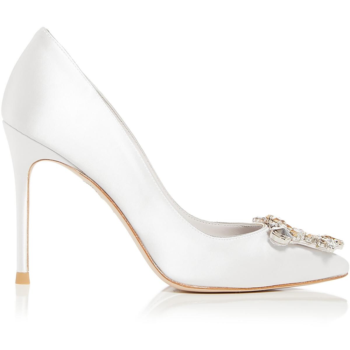 

Женские атласные туфли без шнуровки Margaux Pump Sophia Webster, цвет Ivory Satin