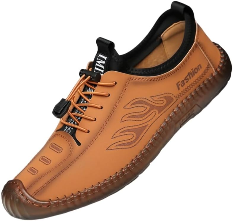 

Мужские повседневные туфли на плоской подошве - комфортные для ежедневного ношения, работы, прогулок и путешествий Fusecottc, светло-коричневый