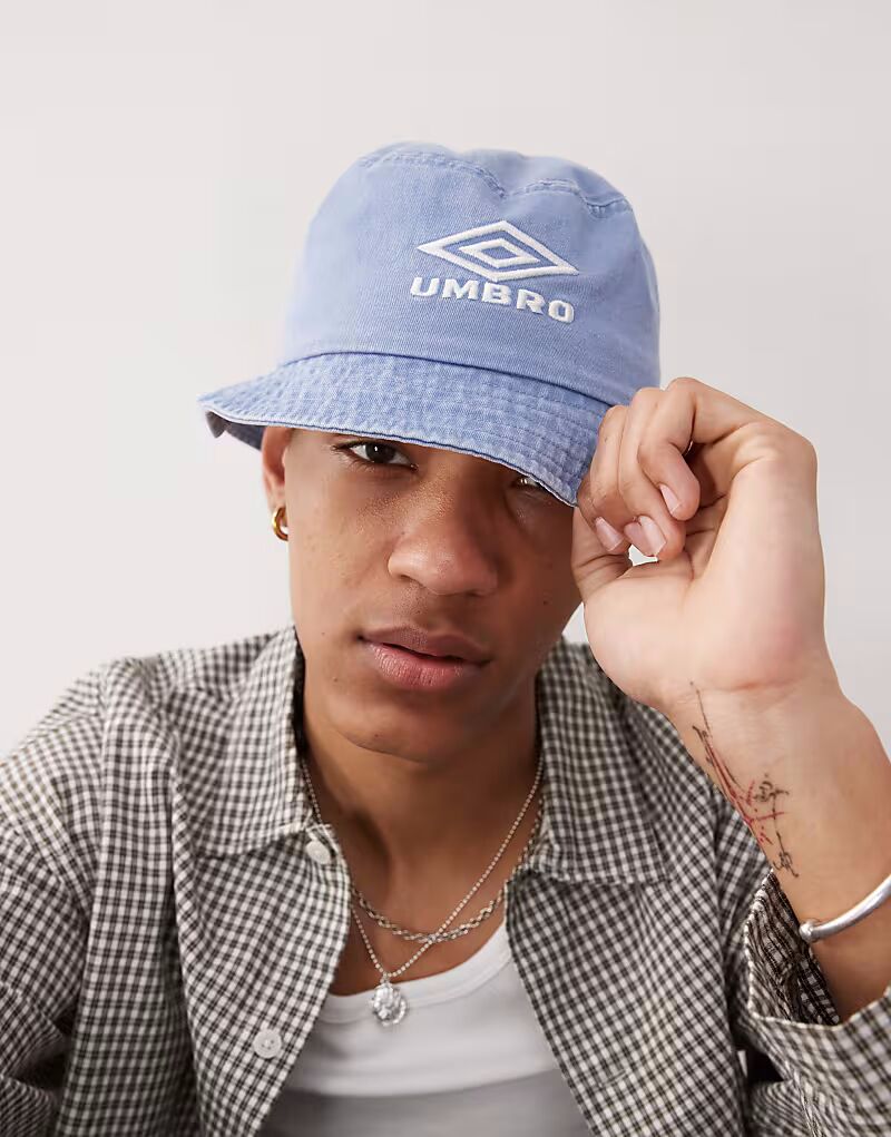 

Панама с вышитым логотипом Umbro Drill синего цвета