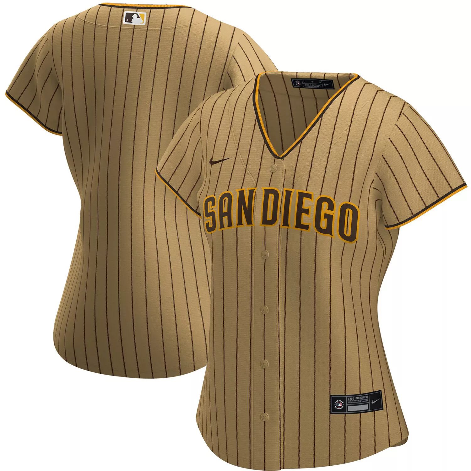 

Женский трикотаж Nike Tan San Diego Padres Alternate Replica Team Nike