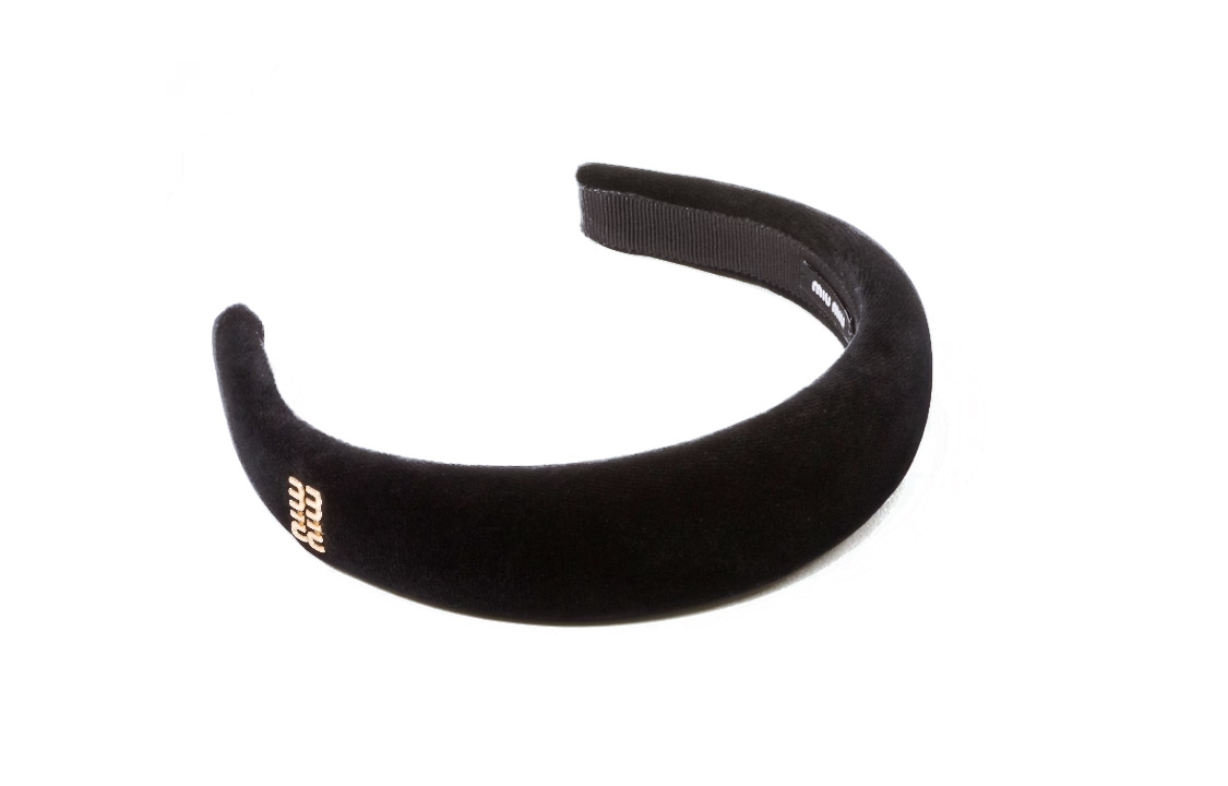 

Тканевые повязки на голову Women's Black MIU MIU, черный