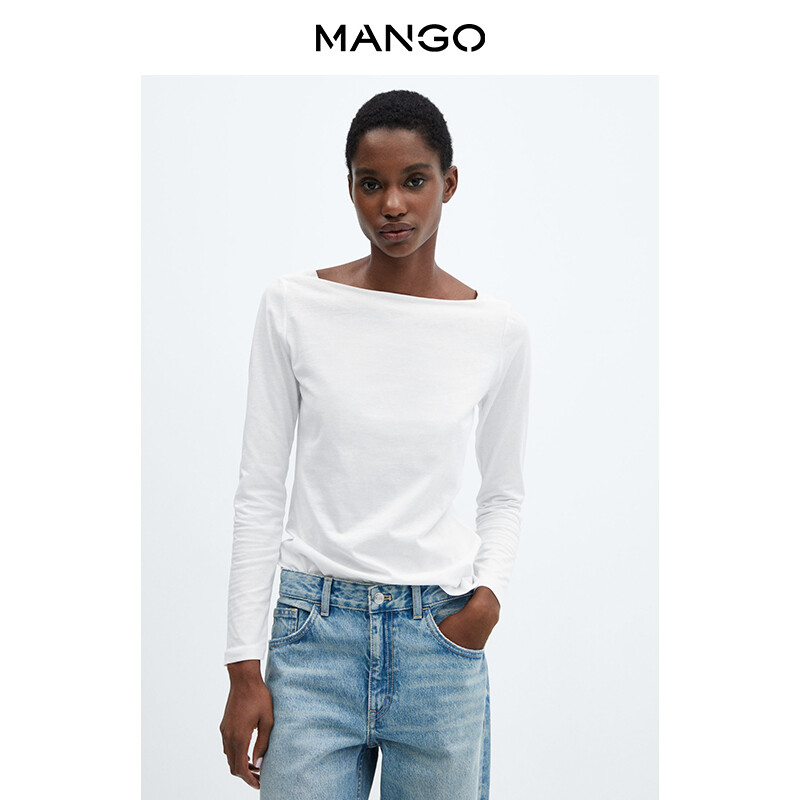 

Женская футболка Mango с длинными рукавами, черный