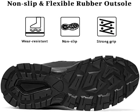 

Мужские зимние водонепроницаемые снежные ботинки SILENTCARE, теплые, на молнии, средней высоты, легкие, для активного отдыха на улице, черный