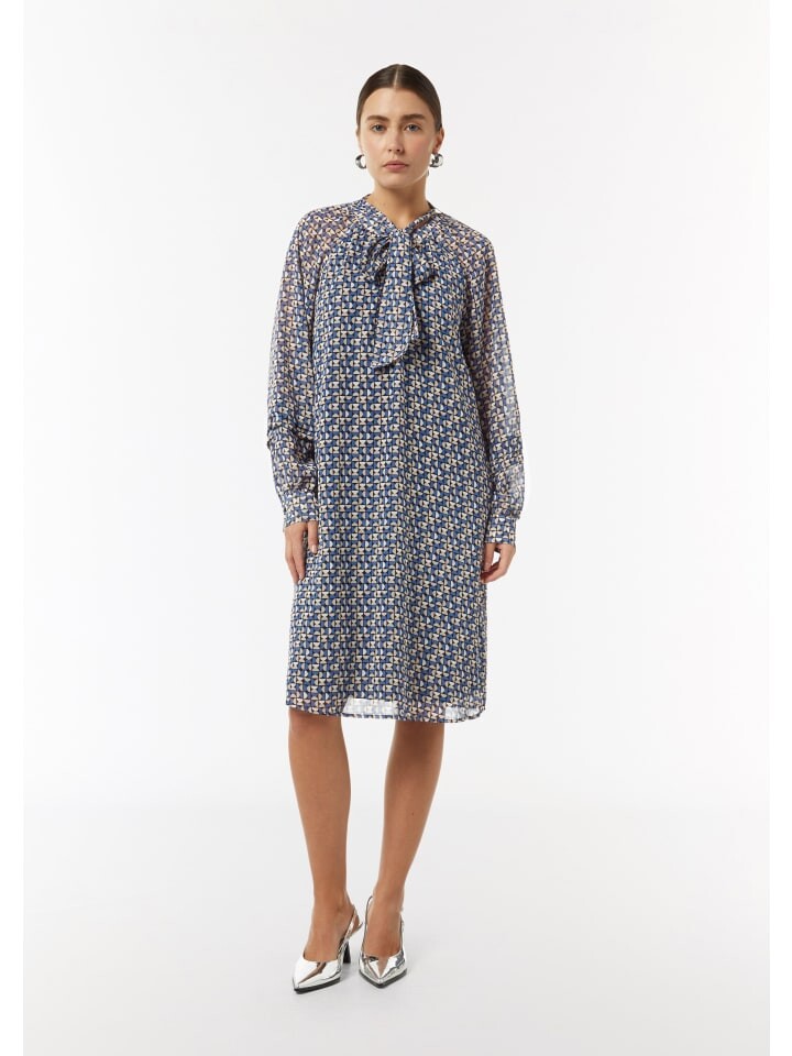 

Короткое платье comma Kleid kurz, цвет Blau-mehrfarbig