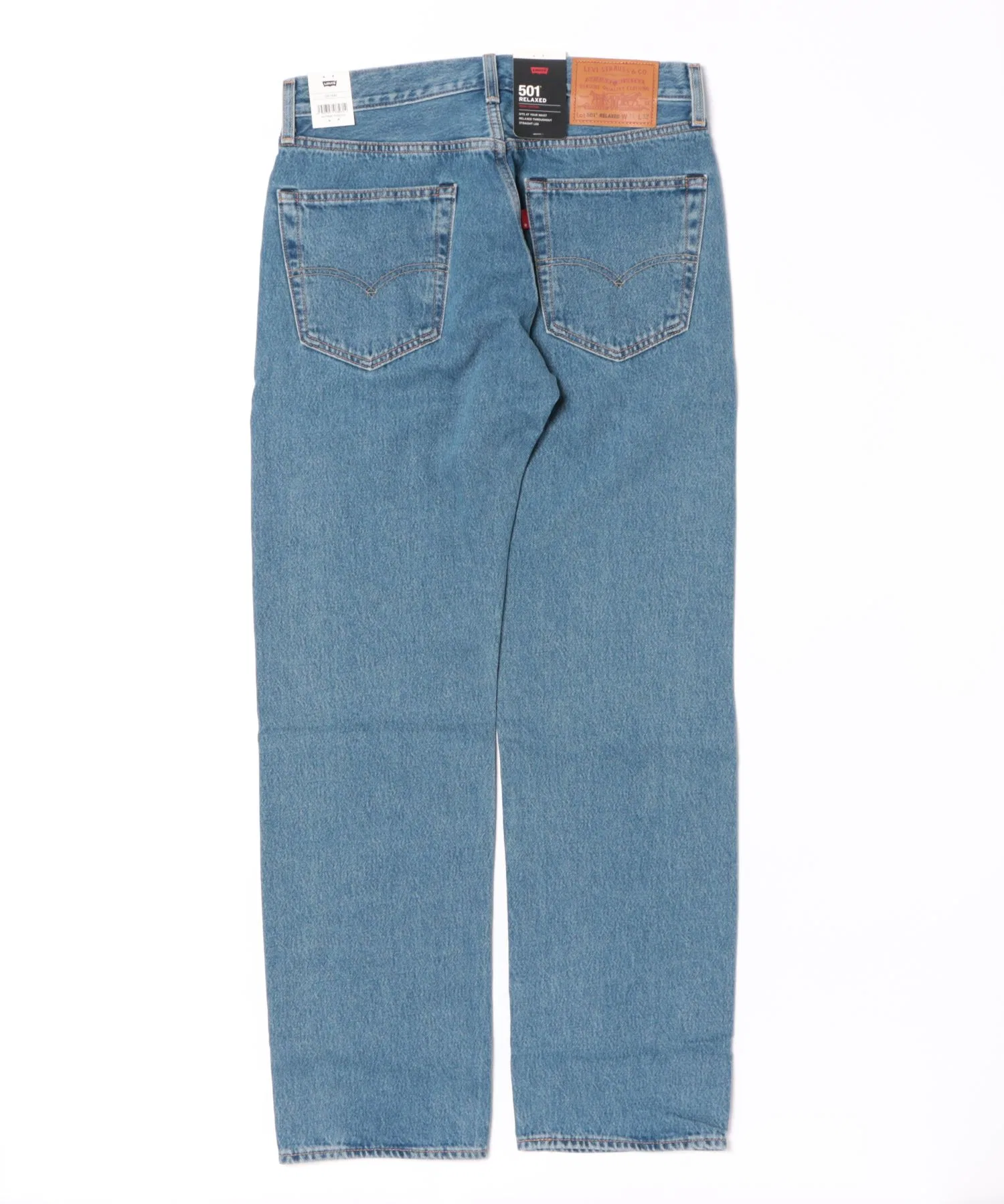 [LEVI'S] Джинсы прямого кроя 501 Original, цвет Sax Blue, артикул 0057V-0008. Классический американский повседневный стиль, винтажный вид, вдохновленный винтажем. — фото 2