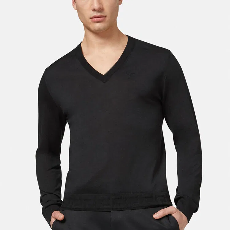Свитер Slim Fit черный VERSACE — фото 3