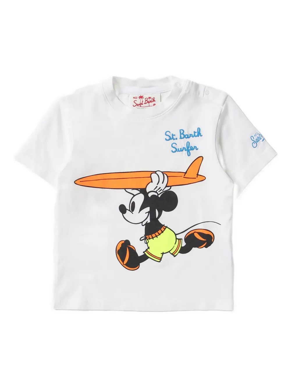

Футболка с графическим изображением Микки MC2 Saint Barth Kids, белый