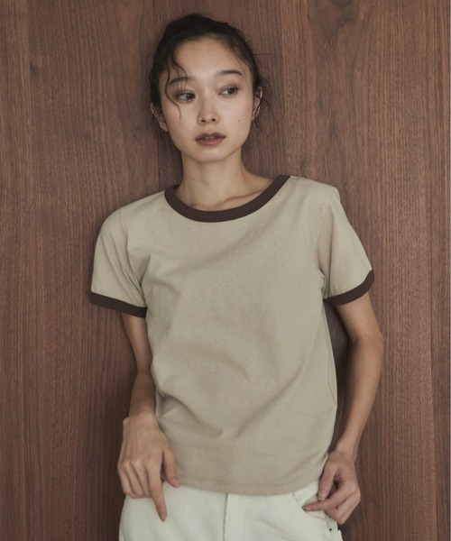 

Кольцевая футболка Feepur, бежевая