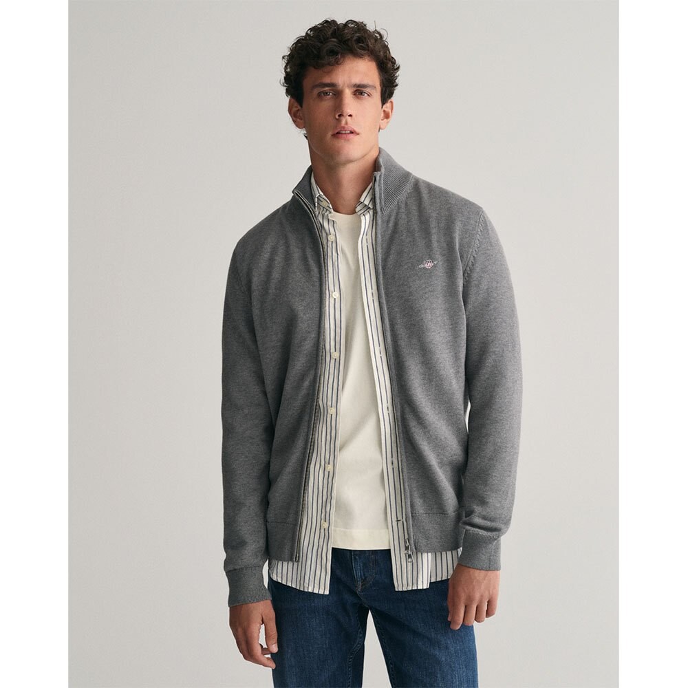 

Свитер Gant Casual Full Zip, серый