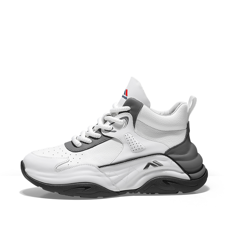 

Кроссовки KOLUMB Anti Slip, износостойкие, средние, массивные, мужские, белые, серые
