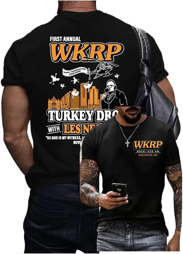 Футболка мужская As God is My Witness I Thought Turkeys Could Fly с индейкой на День благодарения Generic, черный
