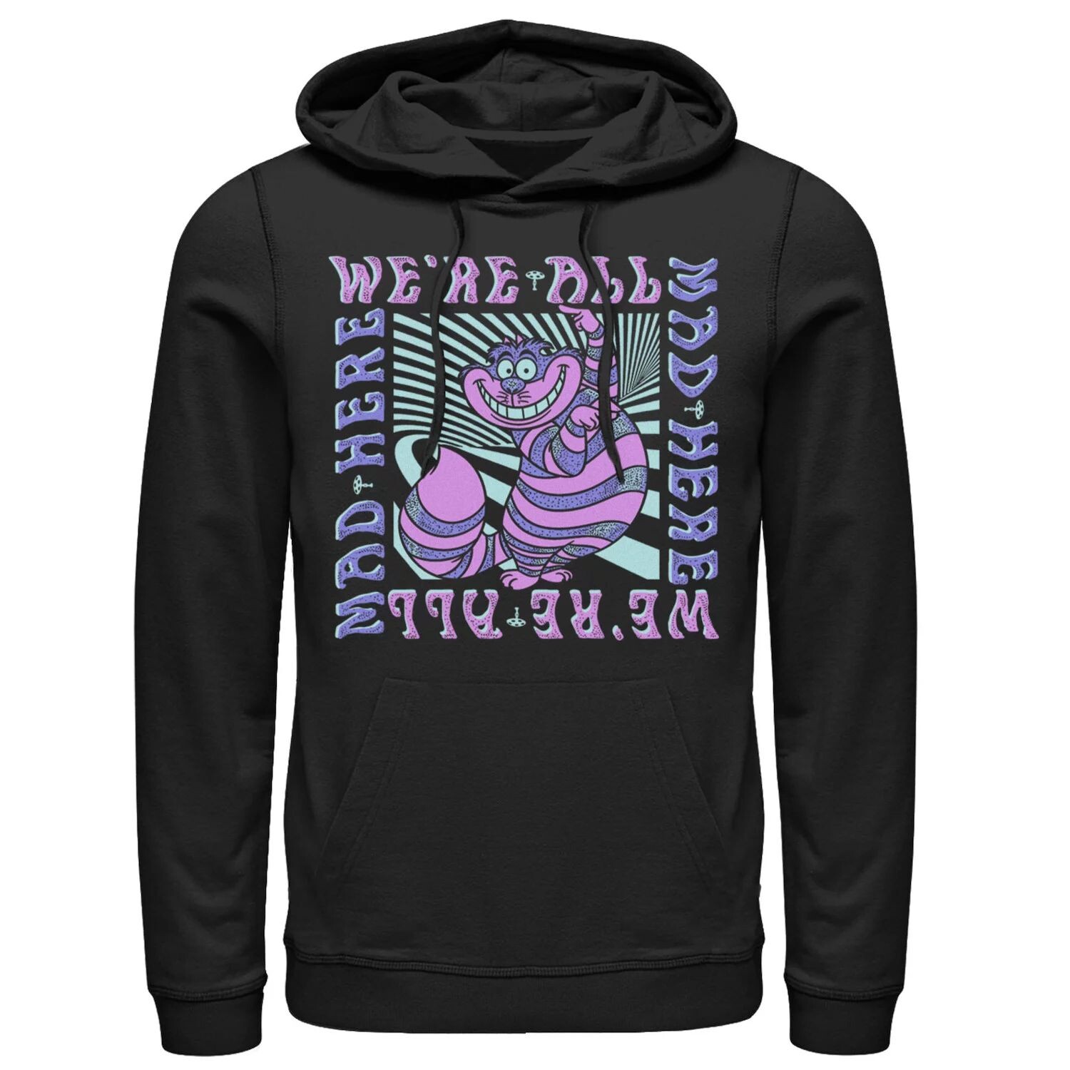 

Мужская толстовка с капюшоном Disney Alice In Wonderland Cheshire Cat "We're All Mad" Licensed Character