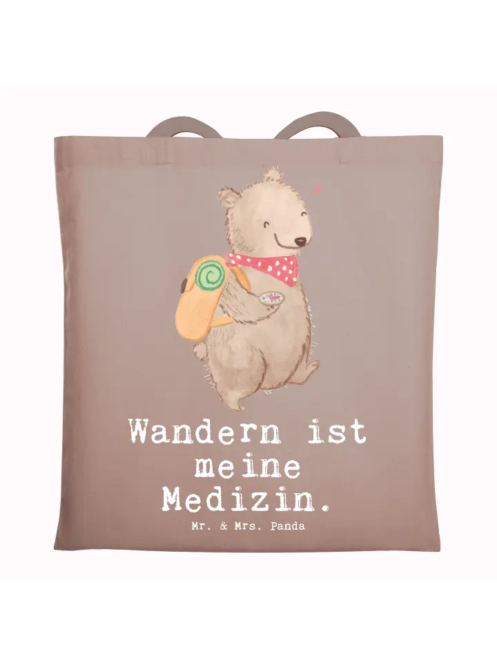 

Сумка для переноски Mr & Mrs Panda Bär Wandern, пастельно-коричневый