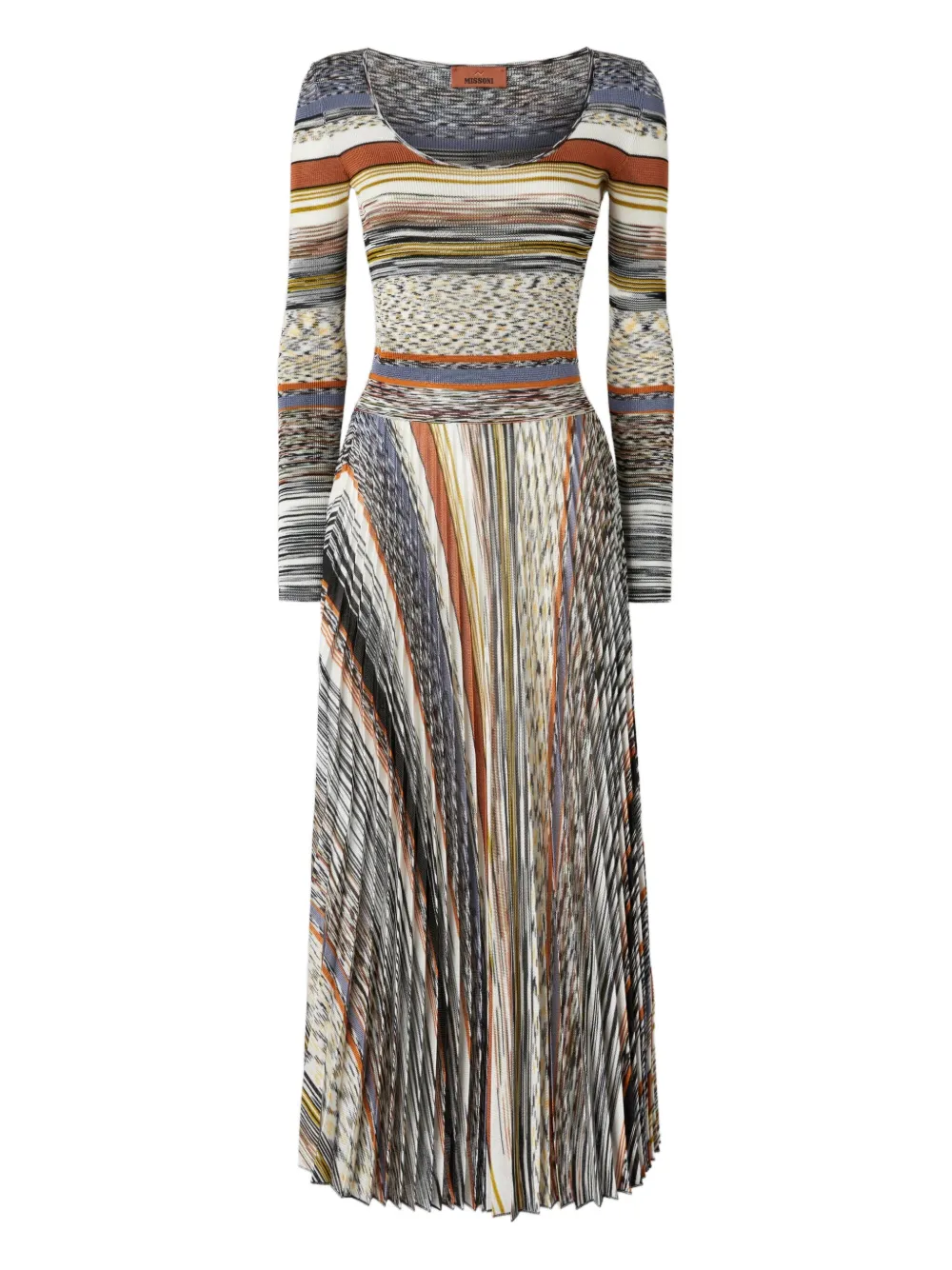 

Полосатое платье миди Missoni, нейтральный