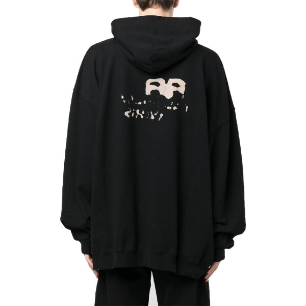 Толстовка hand-drawn bb icon hoodie large fit 'black' Balenciaga, черный — фото 3