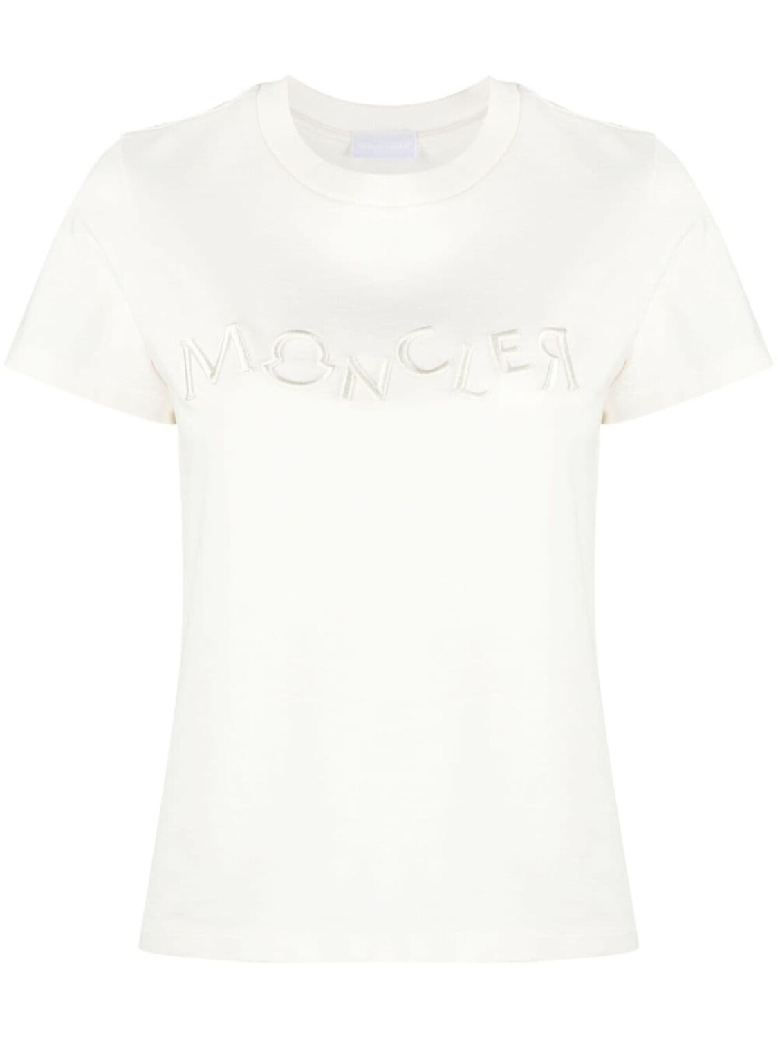 

Moncler футболка с вышитым логотипом, белый