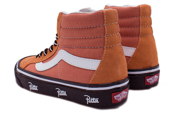 Кроссовки patta x sk8-hi 38 reissue 'langoustino' Vans, оранжевый — фото 4