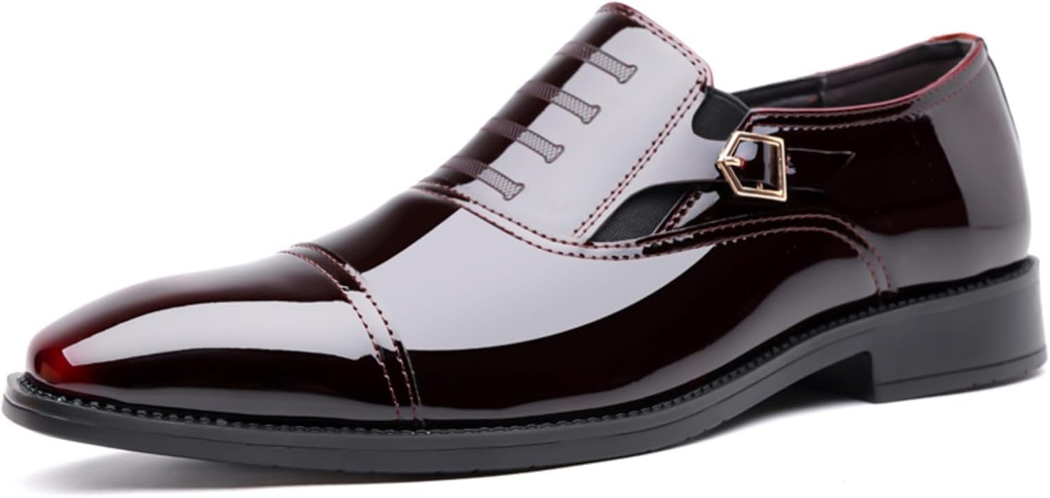 

Мужские лаковые формальные лоферы, стильная обувь для деловых встреч, официальных мероприятий и ежедневных поездок Kpdwfms, коричневый