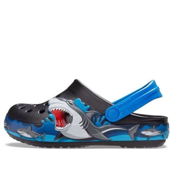 

Кроссовки fun lab shark lights clogs 'black grey blue' Crocs, черный
