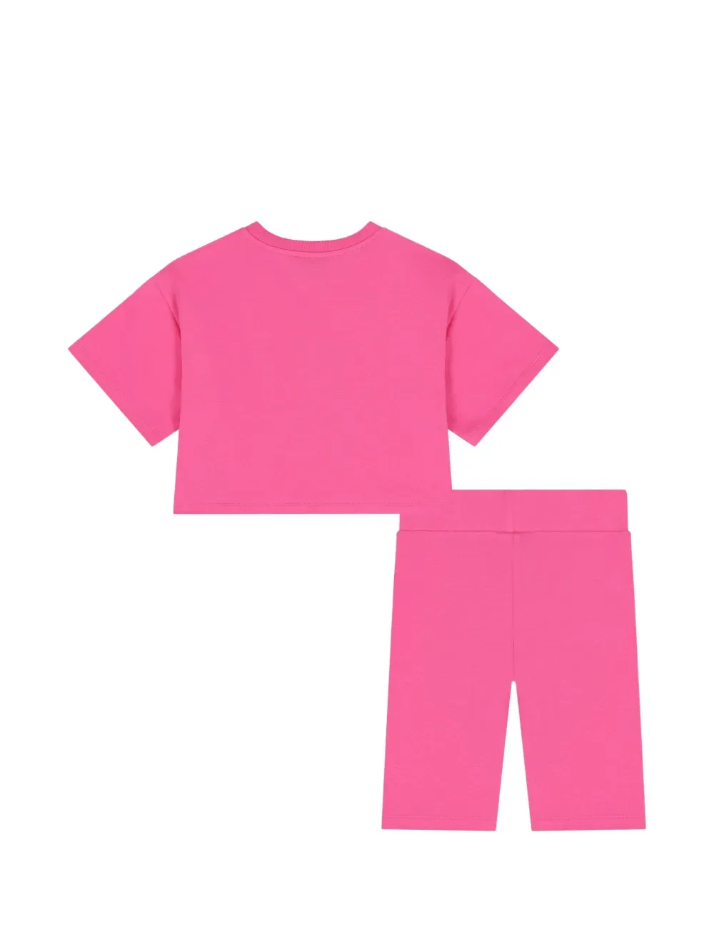 Комплект шорт с логотипом в виде медведя Moschino Kids, розовый — фото 2