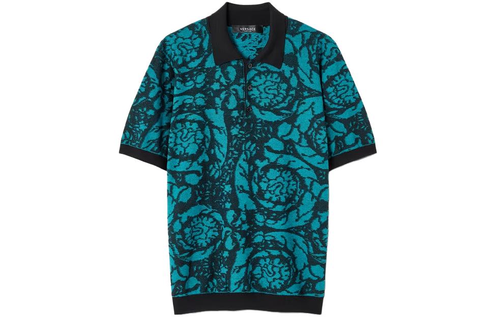 

Футболка поло мужская синяя VERSACE