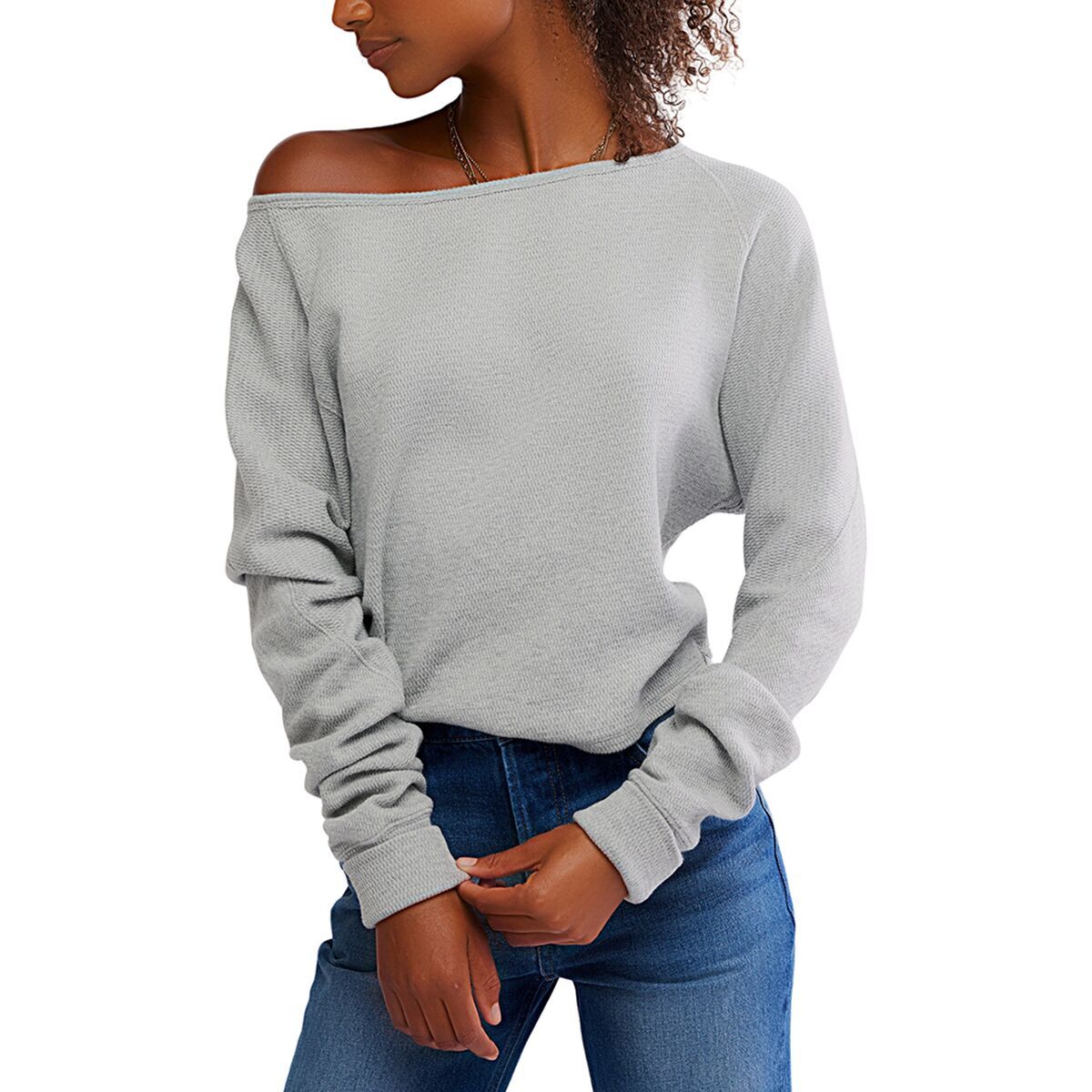 

Топ Jess с длинным рукавом Free People, серый