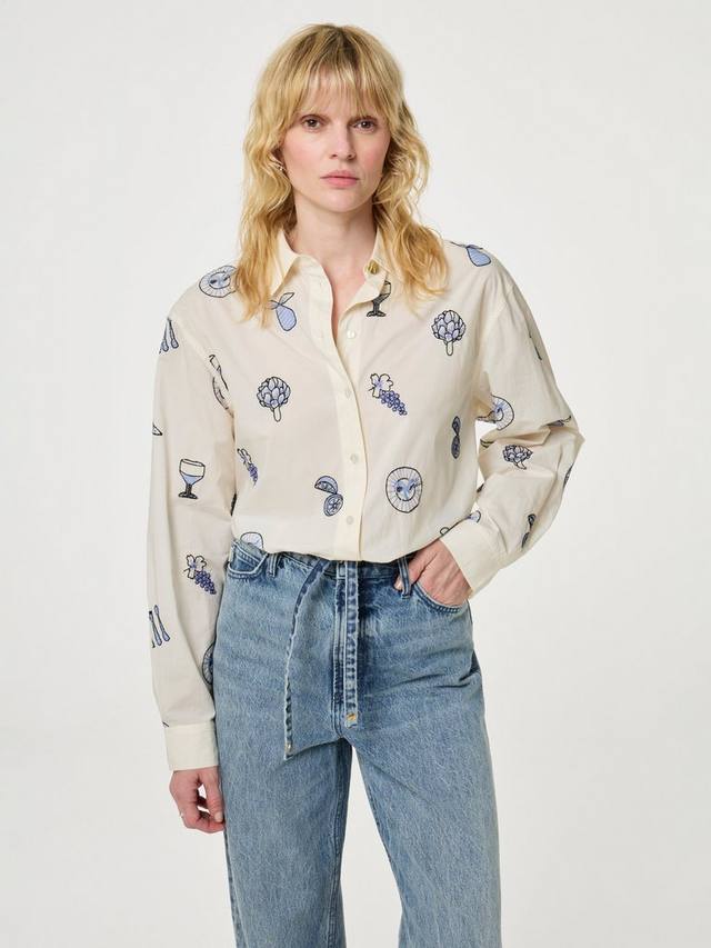 

Вышитая рубашка Lilot Fabienne Chapot, White/Blue