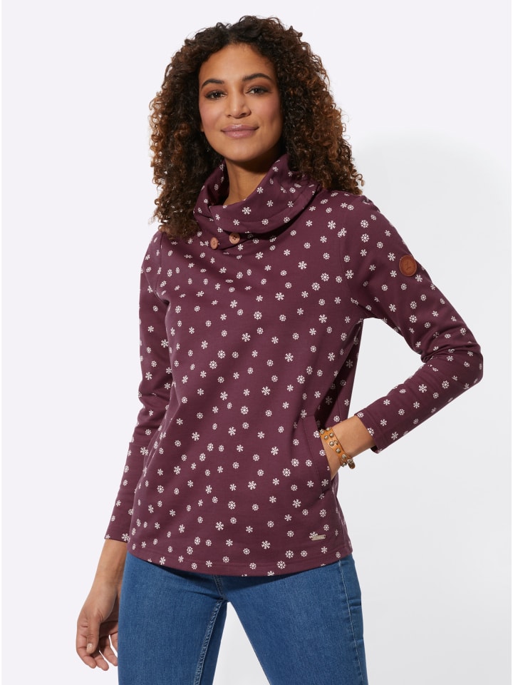 

Рубашка с высоким воротом в бордово-белом цвете WITT WEIDEN