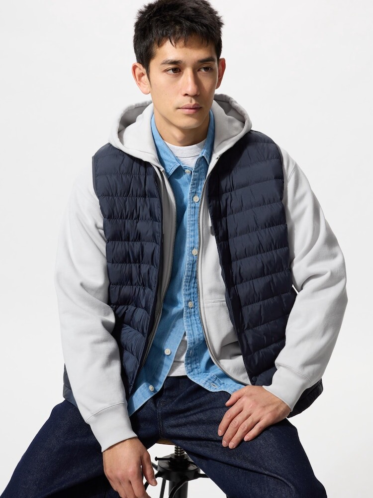 

Компактный жилет puff tech Uniqlo, синий